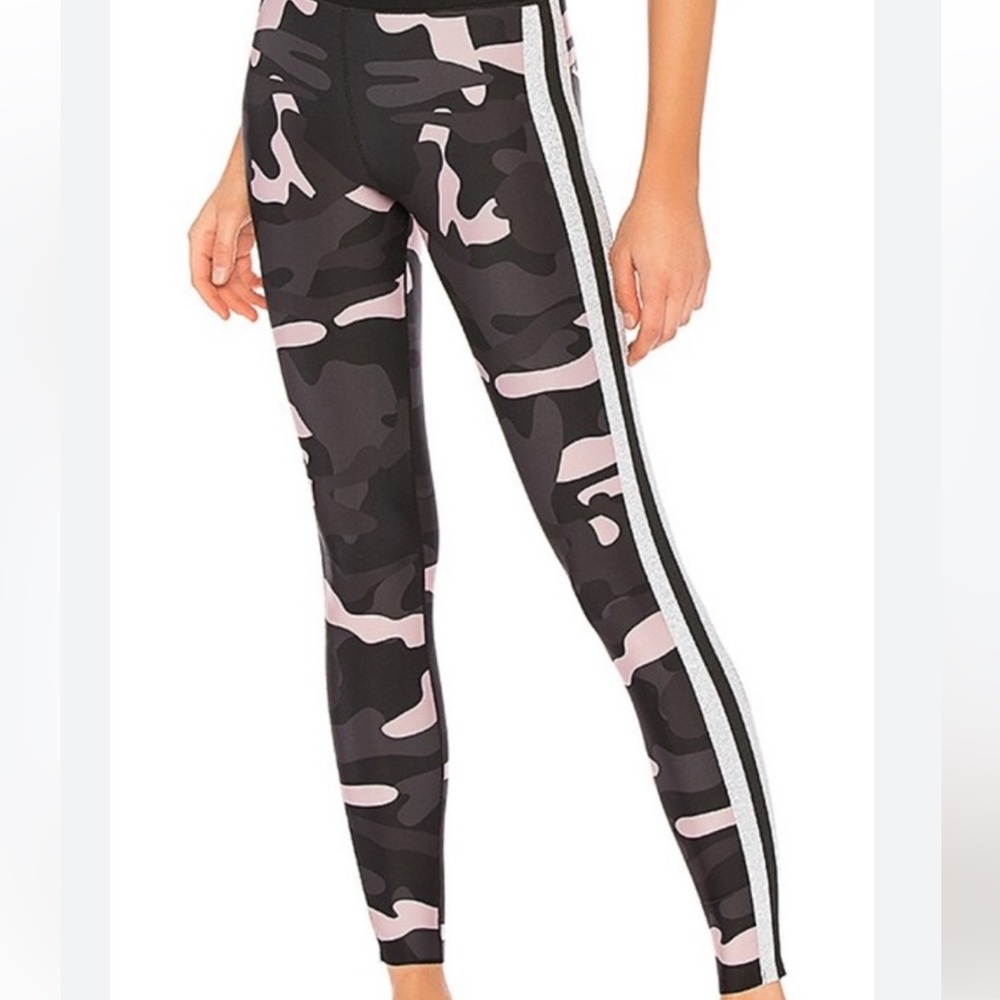 Ultracor Ultra Pink Camo Collegiate Legging Sparkle Side Stripes M